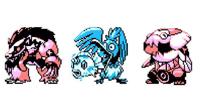 Pokemon red original starters pixel art