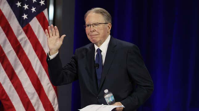 Wayne LaPierre, who really, really sucks, addresses the Conservative Political Action Conference held in the Hyatt Regency on February 28, 2021 in Orlando, Florida.
