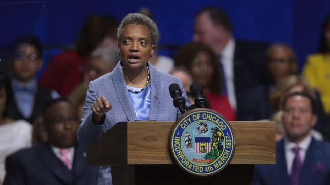 Chicago Mayor Lori Lightfoot at her swearing-in ceremony May 20, 2019