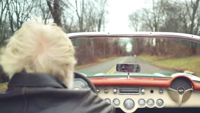 Image for article titled This Guy Still Driving His Unrestored 1957 Corvette Has Life Figured Out