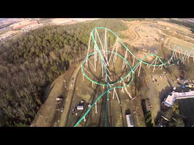 Vomit: First-Person Video Of One Of The World's Biggest Rollercoasters