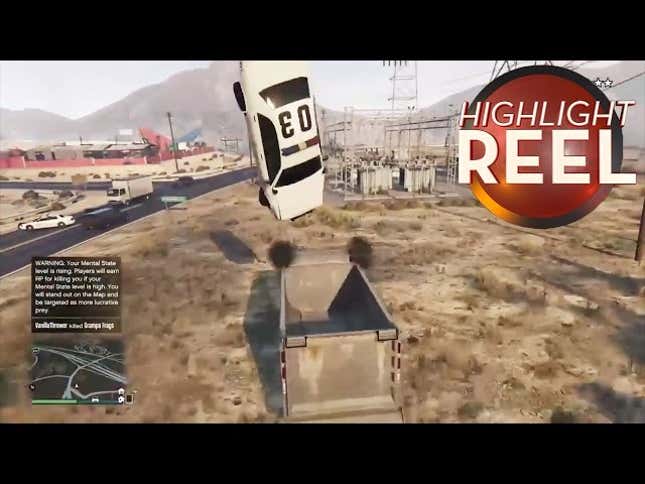 <i>GTA V</i> Dump Truck Catches A Cop