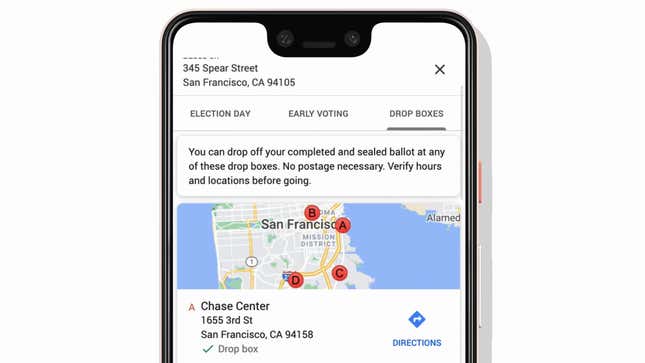 Image for article titled Don&#39;t Know Where to Vote? Google Will Now Show You in Search and Maps