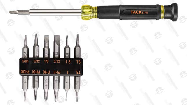 TACKLIFE Precision Screwdriver with Exchangeable Bits | $6 | Amazon | Use code 50S8AW5X