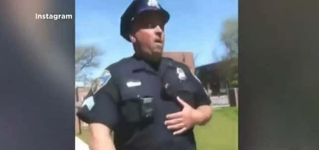 Image for article titled Baltimore Officer Appears to Intentionally Cough on Black Public Housing Residents