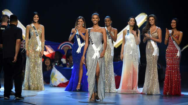 Miss South Africa Tamaryn Green during the 2018 MISS UNIVERSE competition on FOX.