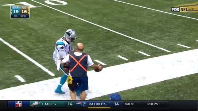 No One Can Stop Cam Newton From Giving His Touchdown Ball To A Panthers Fan