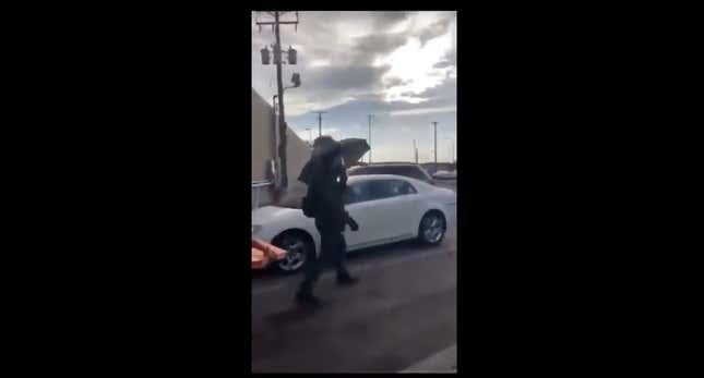 Image for article titled &#39;Umbrella Man&#39; Seen Causing Property Damage During Early Minneapolis Protests Believed to be White Supremacist