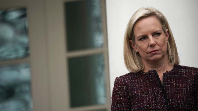 Image for article titled Kirstjen Nielsen Out as Homeland Security Secretary Amid Reports That She Wasn&#39;t Willing to Break All the Laws