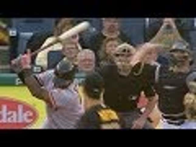 Pablo Sandoval Proves That He Really Will Swing At Anything