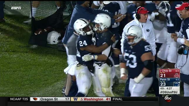 Penn State Shocks Ohio State With Winning Touchdown Off Blocked Field Goal