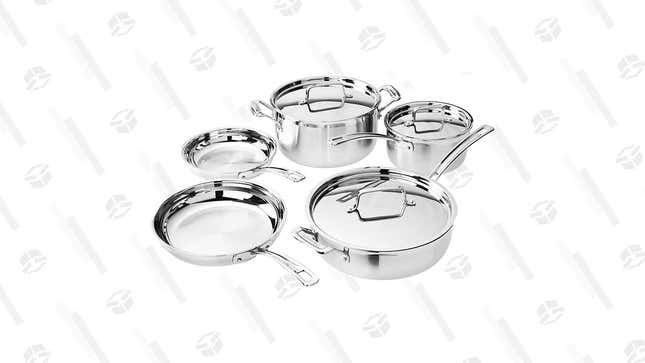 Cuisinart 8pc Multiclad Pro Cookware Set | $130 | Amazon