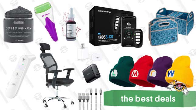 Image for article titled Sunday&#39;s Best Deals: Compustar 2-Way Remote Start System, USB C Fast Chargers, Trunk Organizer &amp; Cooler Combos, Office Rolling Chair, Skincare Tools &amp; Products, Infrared Thermometer, and More