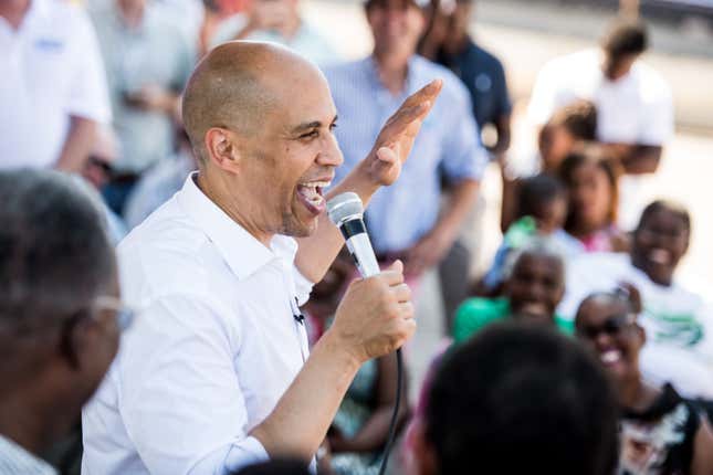 Image for article titled Cory Booker Raises Enough Money to Continue White House Bid