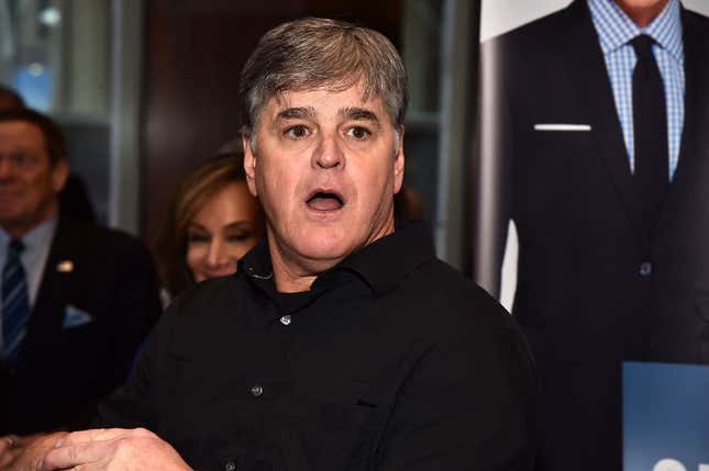 Image for article titled Sean Hannity Admits He Doesn&#39;t &#39;Vet the Information&#39; on His Show Then Tries to Unadmit It