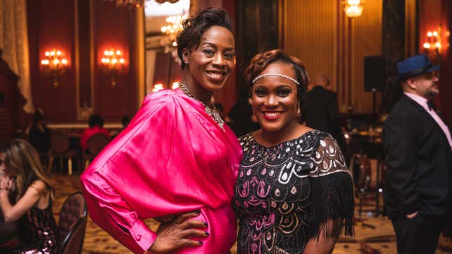 President of Susan G, Komen Chicago’s Board of Directors, Dr. Suzet McKinney, left, and Susan G, Komen Chicago Executive Director Tiosha Bailey attend the All Bets on Pink Gala on  Oct. 26, 2019.