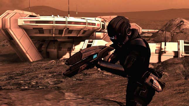 You can find this Easter egg during the Mars mission of Mass Effect 3.
