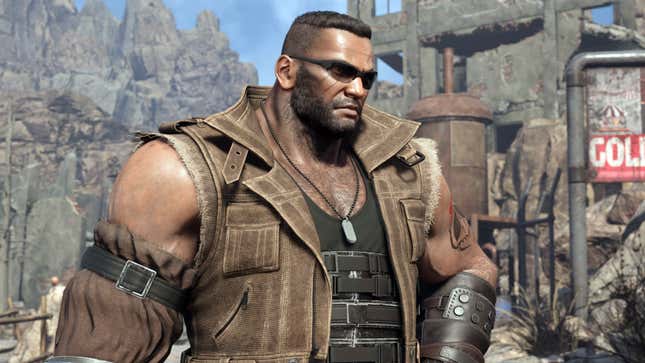 Barret places as hand on his hip while wearing sunglasses.
