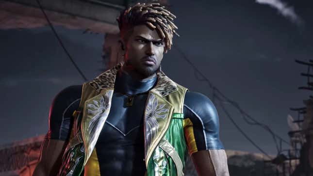 Tekken 8 character Eddy Gordo poses against a night sky.