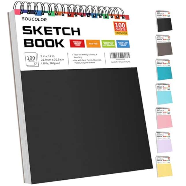 Image for article titled Soucolor 9&quot; x 12&quot; Sketch Book, Now 13% Off