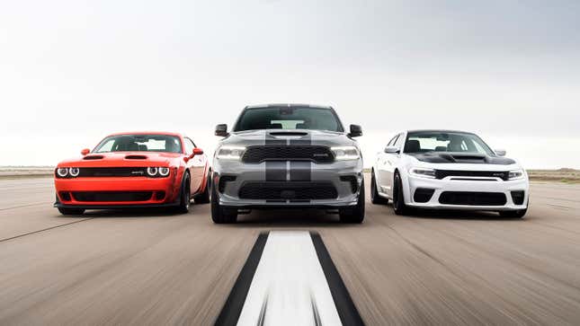 A photo of the Dodge range of cars. 