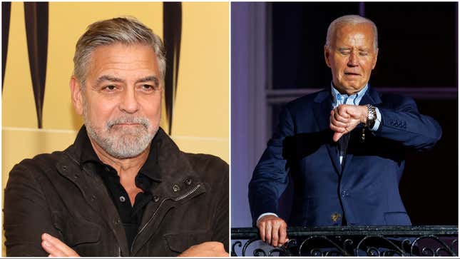 George Clooney and President Joe Biden
