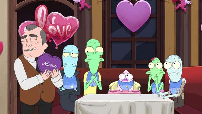 Image for article titled Solar Opposites' Valentine's Day Special Delivers Alien Sex, Tiki Drinks, and a Sweet Surprise