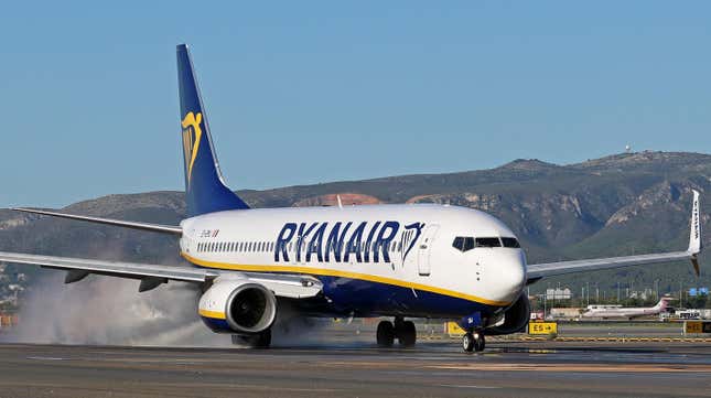 A Ryanair plane