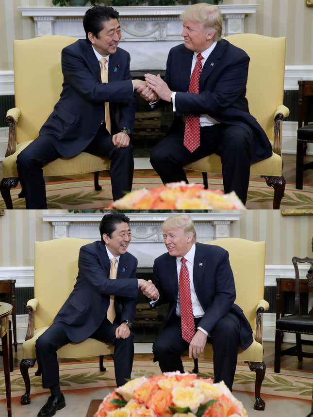 Why a flexible Donald Trump unnerves an unyielding Shinzo Abe