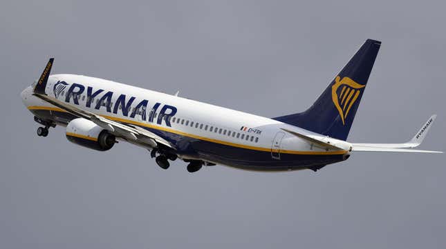 business new tamfitronics A Ryanair airplane departs from Stansted Airport on October 20, 2016 in London, England. Ryanair has reduced its profit forecast following the fall within the pound after the Brexit vote.