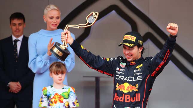 Image for article titled Red Bull&#39;s Sergio Pérez Wins a Wet Monaco Grand Prix