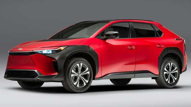 Image for article titled Toyota Says Its bZ4X Will Get Up To 250 Miles Of Range And Will Arrive Next Year