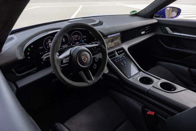 Interior of a 2025 Porsche Taycan Turbo GT