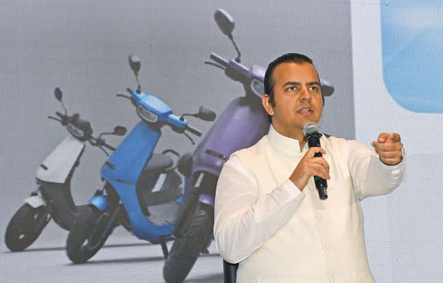 Bhavish Aggarwal, CEO of Ola Cabs and founder of Ola Electric.