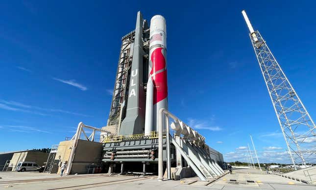 The Vulcan launch vehicle and second stage during testing in Florida.