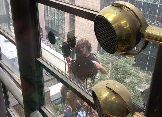 Watching from inside.