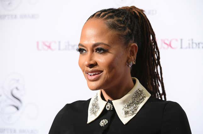 va DuVernay attends the 36th annual USC Scripter Awards at Edward J. Doheny Memorial Library on March 02, 2024 in Los Angeles, California.