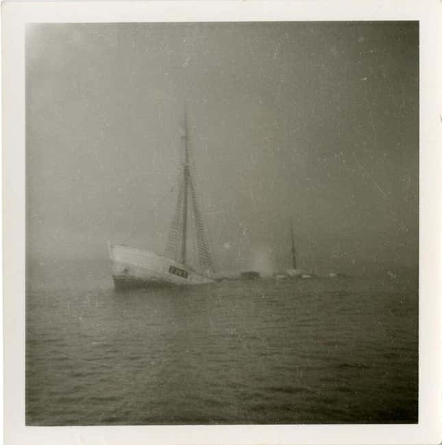 The last photo of Quest, taken as the vessel slipped beneath the surface.