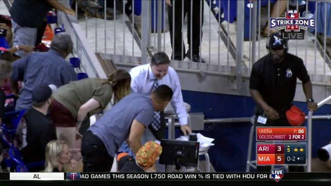 Marlins Reporter Saved By Reflexes, Well-Placed Clipboard