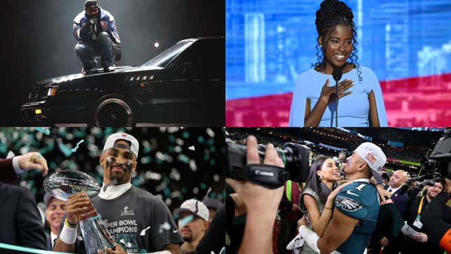 Image for article titled Kendrick Lamar Sent Coded Message To Black America During Super Bowl, Amanda Gorman Warns Florida Parents After Inaugural Poem Gets Banned, Why Super Bowl Star Jalen Hurts Rents Modest Philly Apartment, What Happened During The Red Summer of 1919 And More