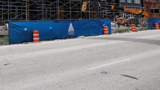 An apartment building under construction in Tampa, Florida