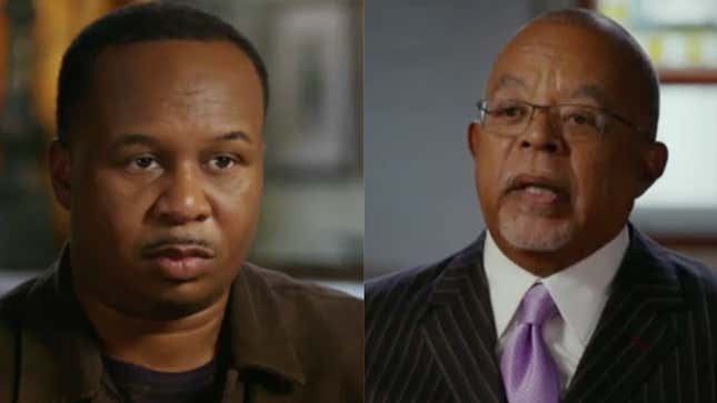 Roy Wood Jr. sits down with Louis Gates Jr. on Season 7 of Finding Your Roots.