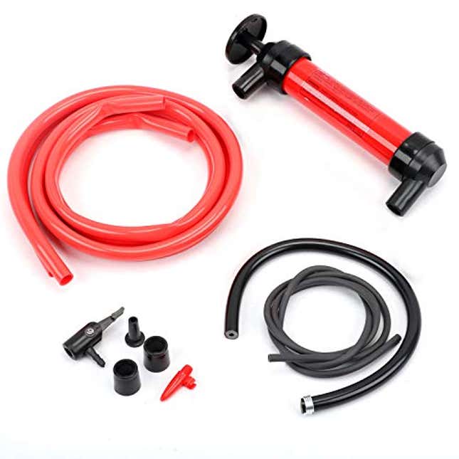 Image for article titled HORUSDY Multi-Use Siphon Fuel Transfer Pump Kit for Gas Oil and Liquids, Now 25% Off