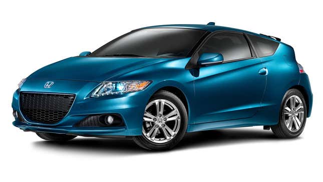 Une photo d’une Honda CR-Z bleue. 