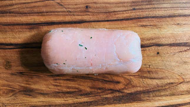 Chicken Kiev, wrapped up and ready for the freezer