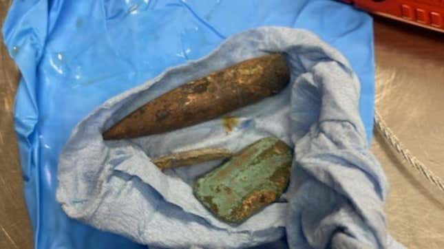 The anti-aircraft ammunition found by the TSA.