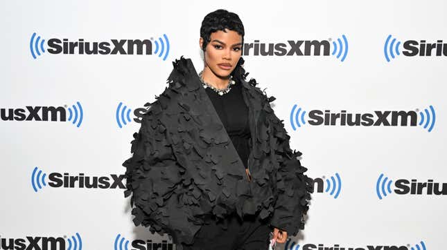 Teyana Taylor visits SiriusXM Studios on March 30, 2023 in New York City.