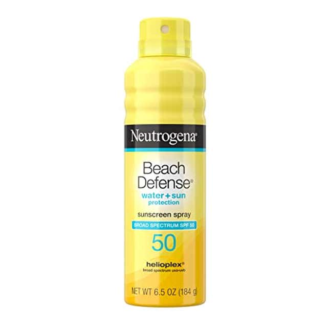 Image for article titled Neutrogena Beach Defense Sunscreen Spray SPF 50 Water-Resistant Body Spray with Broad Spectrum , Now 25% Off