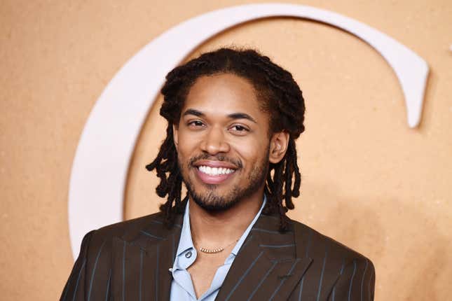 LONDON, ENGLAND - DECEMBER 07: Kelvin Harrison Jr attends the UK Premiere of “CYRANO” at Odeon Luxe Leicester Square on December 07, 2021 in London, England. (Photo by Jeff Spicer/Getty Images for Metro-Goldwyn-Mayer Pictures &amp; Universal Pictures )