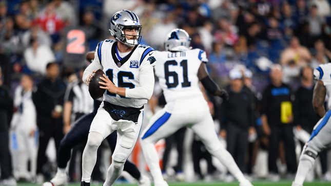 Jack Plummer of the Carolina Panthers